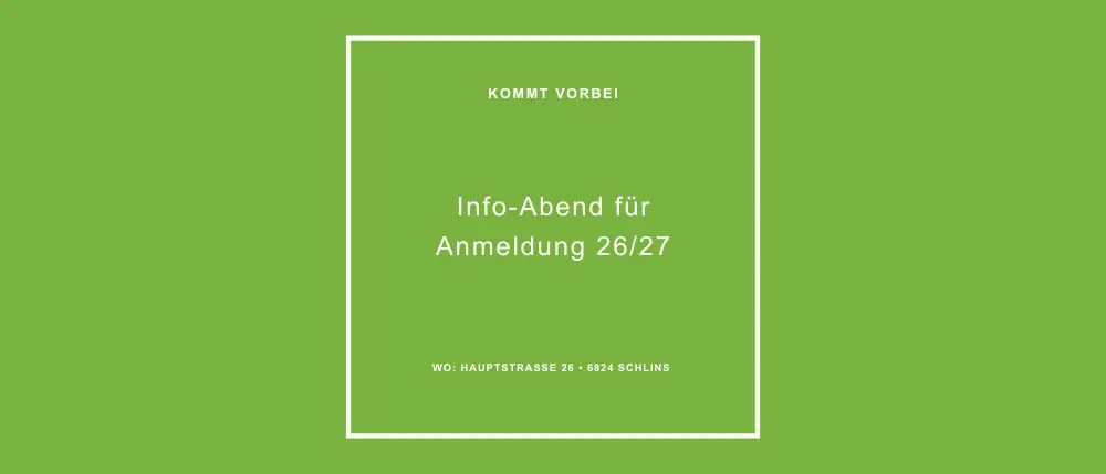 Info-Abend für Anmeldung 2026/2027 in der Spielkiste Schlins